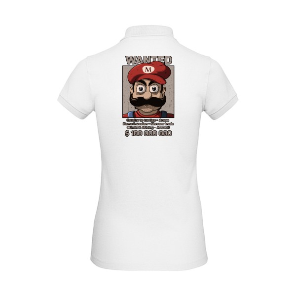 Wanted Mario-Polo femme bio Geek - B&C - Inspire Polo /women- Thème Geek -