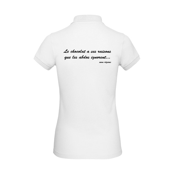 Le chocolat a ses raisons - T shirt a message - B&C - Inspire Polo /women