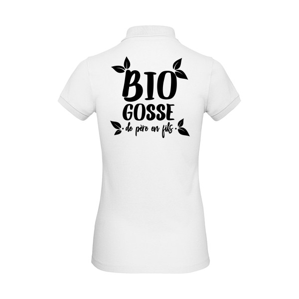 BIO GOSSE  - Polo femme bio rigolo  - thème tee shirt et sweat écolo -