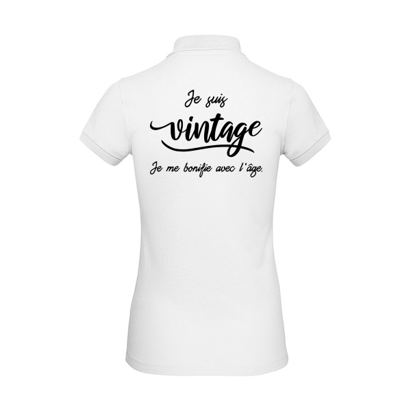 Je suis vintage  -Polo femme bio vintage Femme -B&C - Inspire Polo /women -thème  rétro et vintage - 