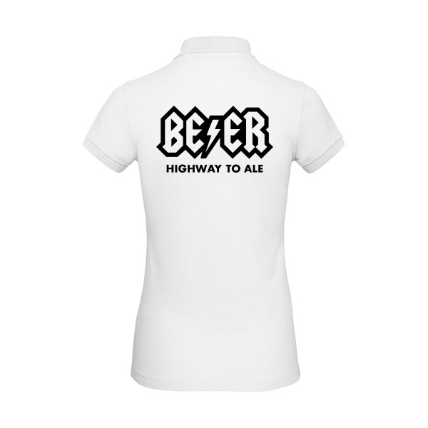 HIGHWAY TO ALE - Polo femme bio humour bière - Thème tee shirts et sweats humour alcool pour Femme -