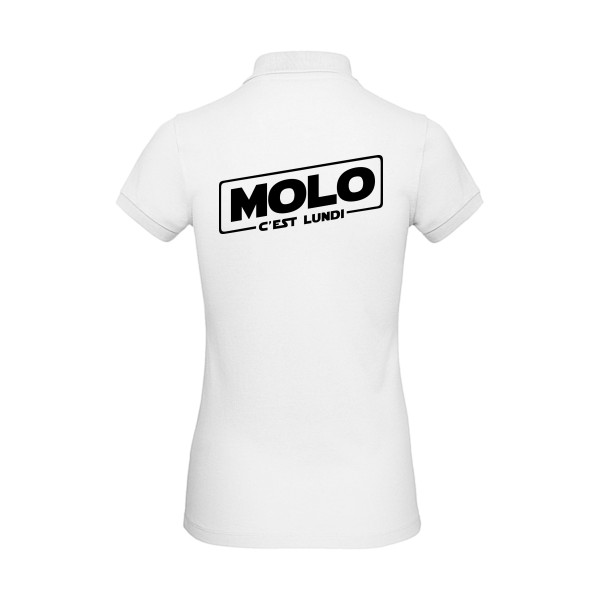 Molo c'est lundi -Polo femme bio Femme original -B&C - Inspire Polo /women -Thème original-