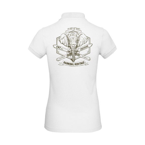 Hannibal Heritage - T shirt original Femme - modèle B&C - Inspire Polo /women - thème vintage -