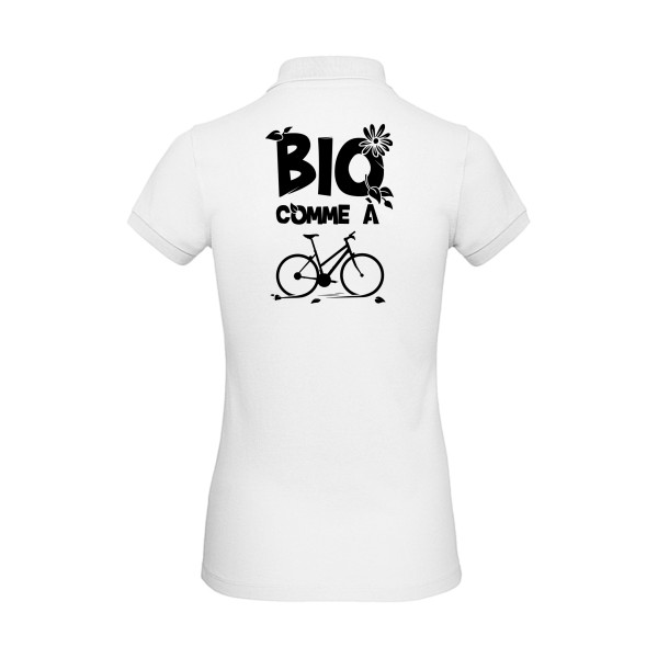 Bio comme un vélo - Polo femme bio ecolo humour - Thème tee shirts et sweats ecolo pour  Femme -
