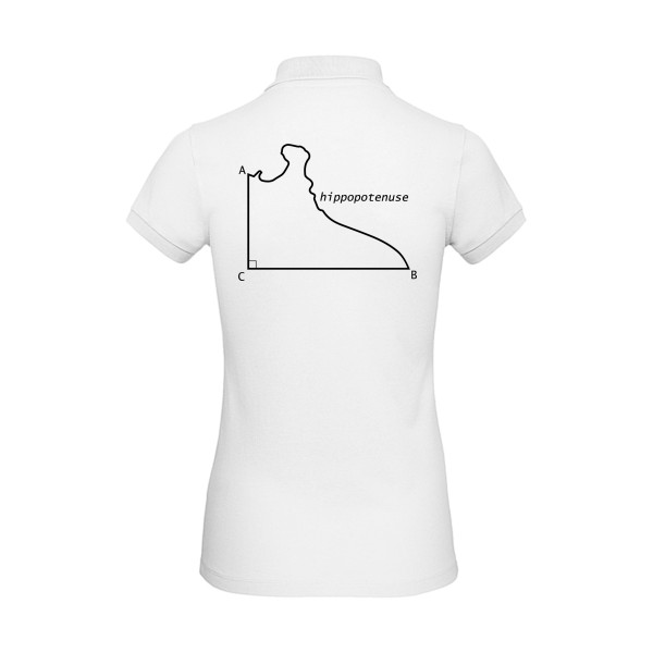  Hippopotenuse - Tshirt rigolo Femme - modèle B&C - Inspire Polo /women