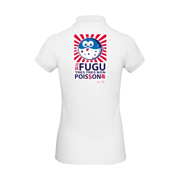 Fugu - Polo femme bio trés marrant Femme - modèle B&C - Inspire Polo /women -thème burlesque -