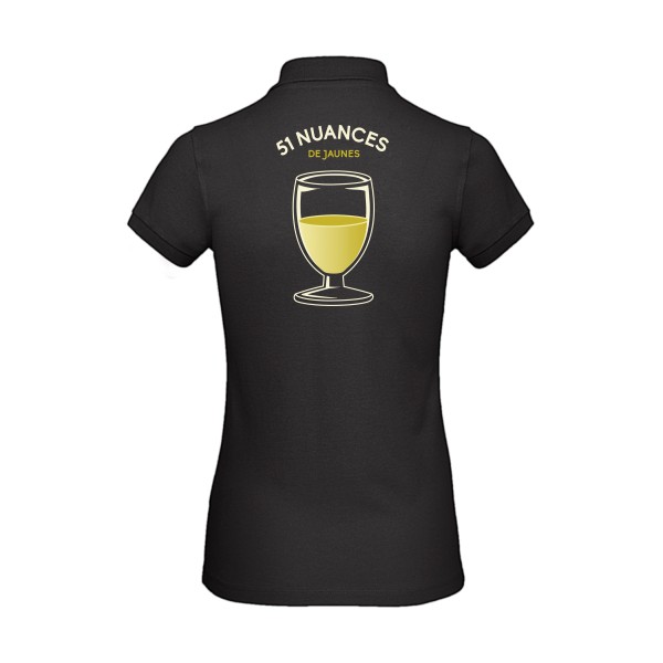 51 nuances de jaunes -  Polo femme bio Femme - B&C - Inspire Polo /women - thème t-shirt  humour alcool  -