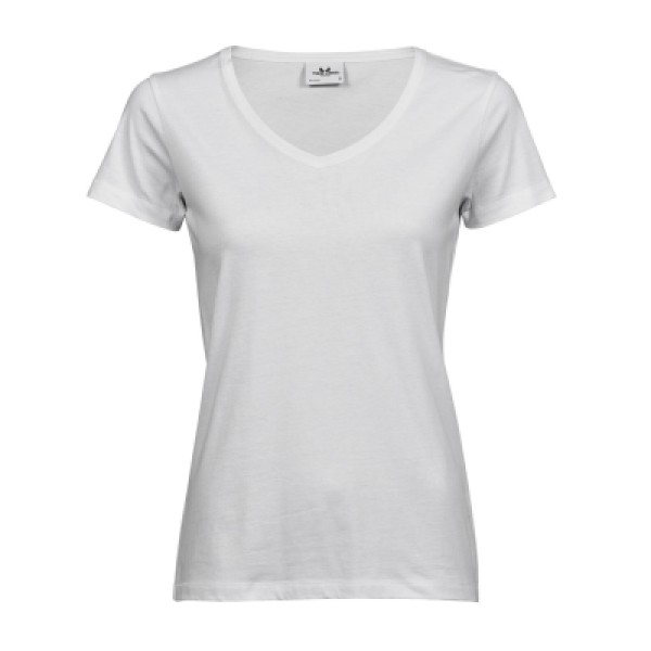 T-shirt femme bio col V - Teejays (coupe ajustée - 160 g/m2)