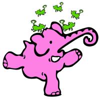 éléphant rose