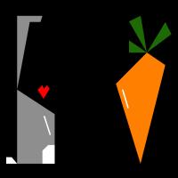 Lapin love carotte.