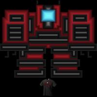 Robot pixel art rétro futuriste