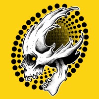 Yellow Spiral Skull