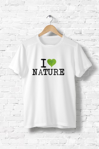 T Shirt homme Naturophile nature ecolo message i love en promotion enfants